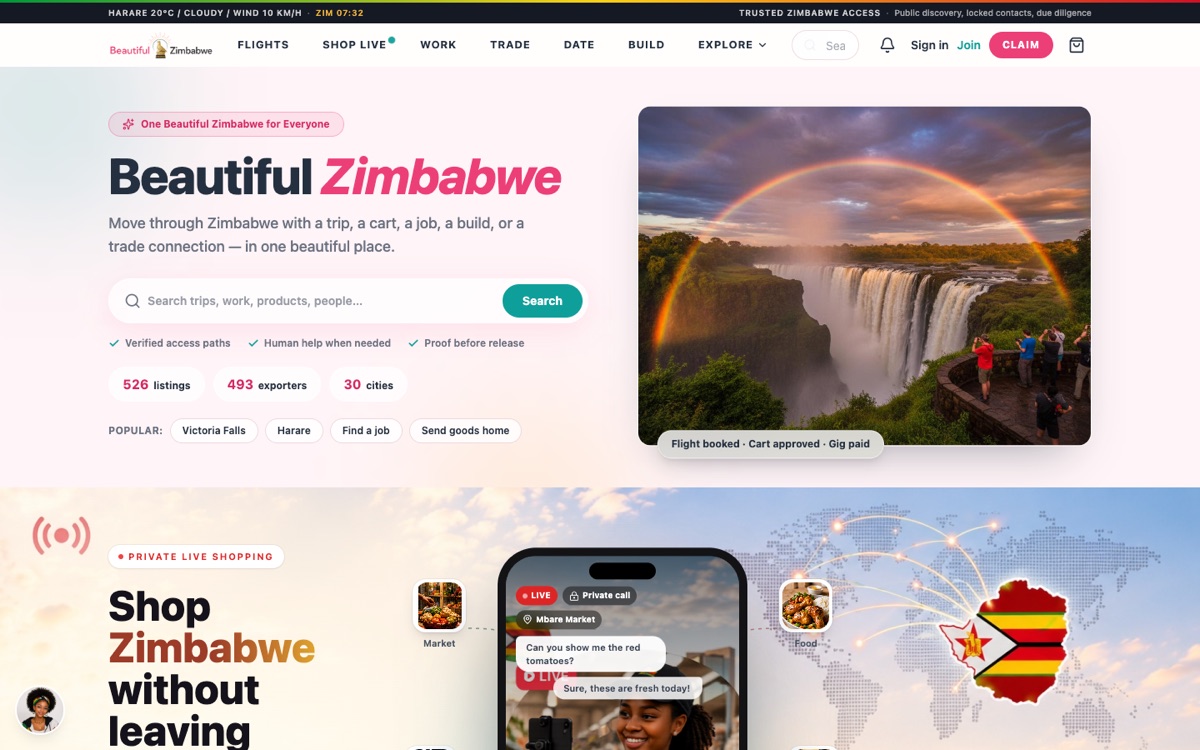 Beautiful Zimbabwe platform